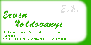 ervin moldovanyi business card